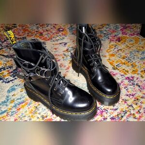 Dr. Martens Black Leather Combat Boots